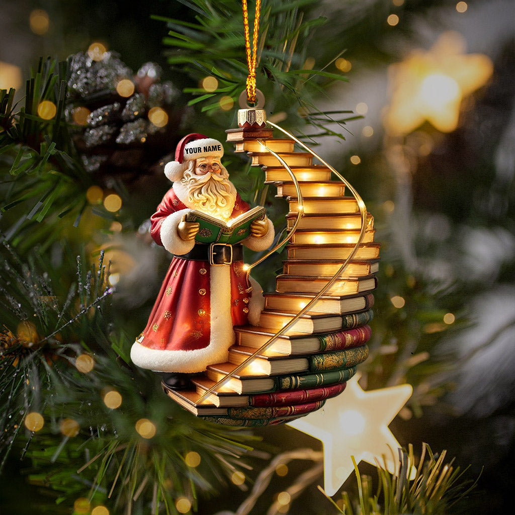 Blisscorners God Santa Christmas Ornament, Personalized Ornament2D Flat LM2211