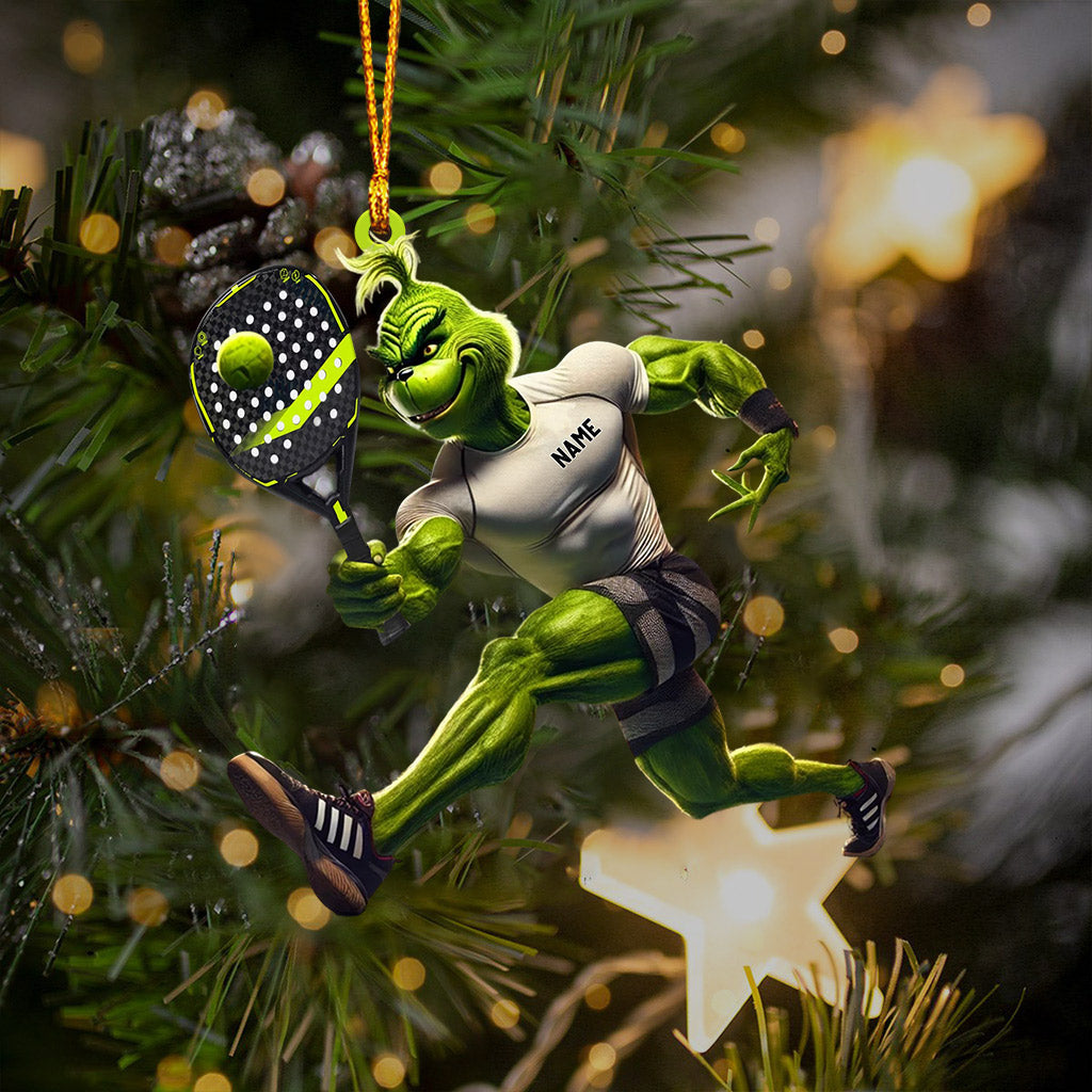 Blisscorners ELF Tennis Player Home Decor Christmas Ornament, Personalized Ornament2D Flat LM2211