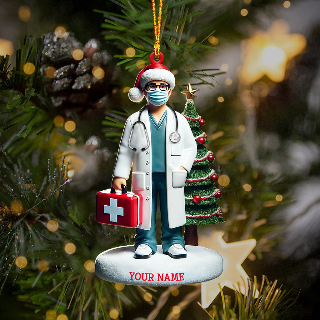 Blisscorners Healthcare Staff Christmas Ornament, Personalized Ornament2D Flat LM2211
