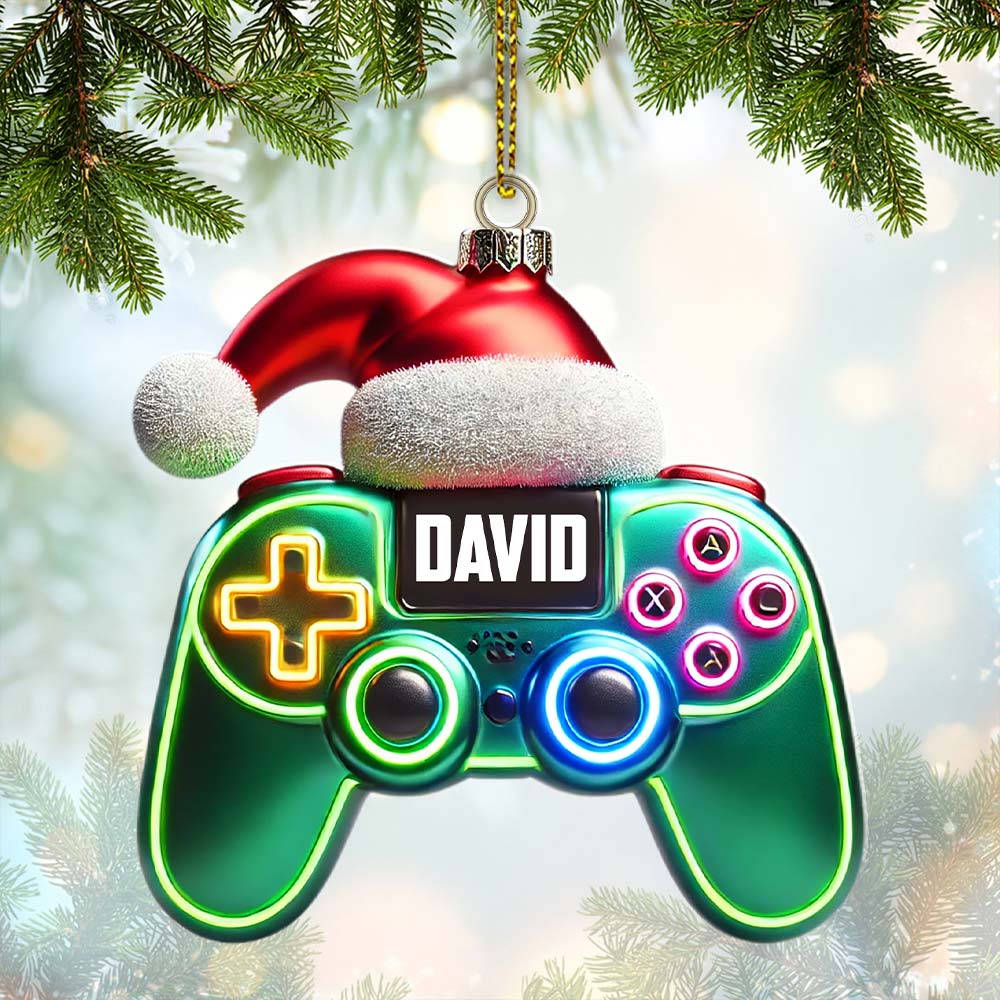 Blisscorners Christmas Gamer Ornament, Personalized Ornament2D Flat LM2211