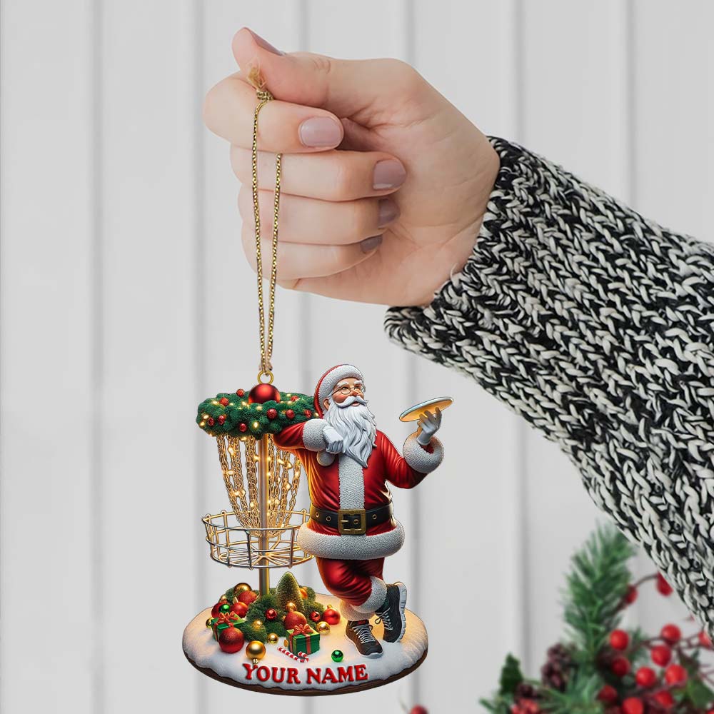 Blisscorners Custom Name Santa Ornament, Santa Christmas Gift12D Flat LM2111