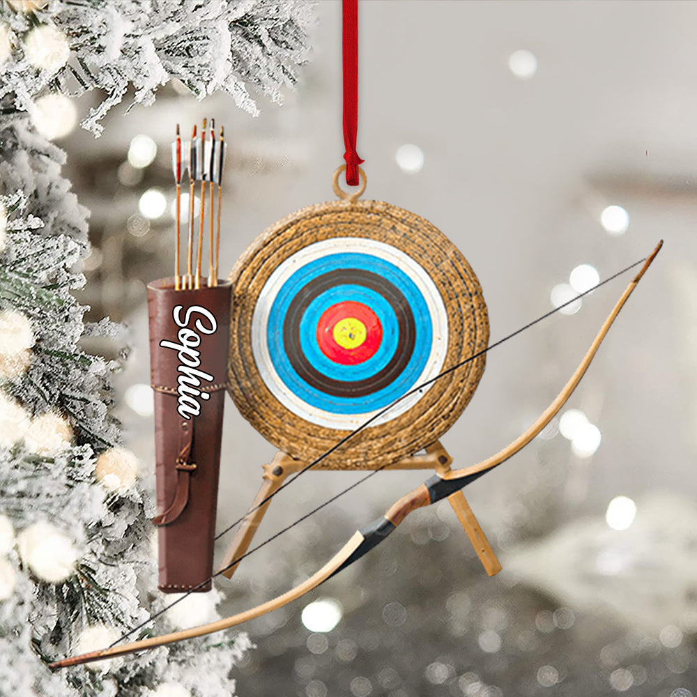 Blisscorners Bow And Arrow Ornament, Personalized Ornament2D Flat LM2211