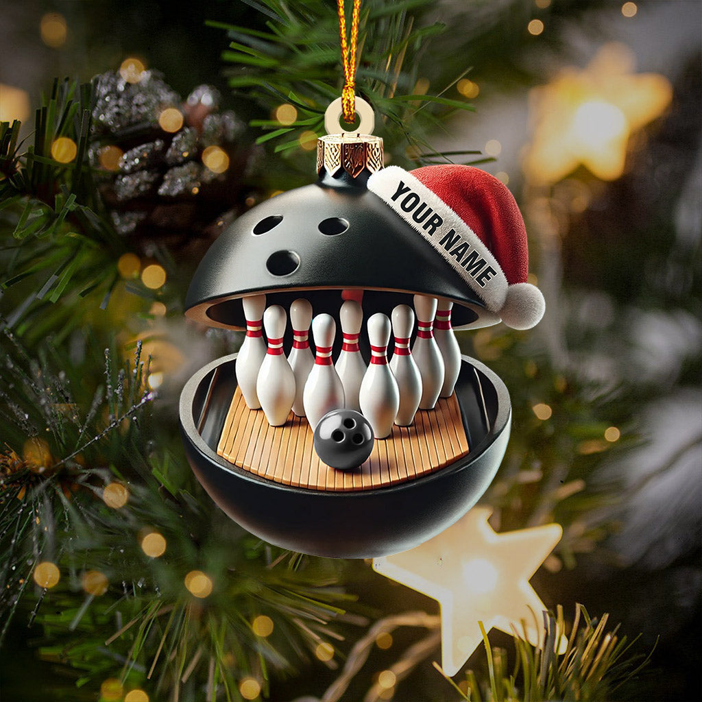 Blisscorners Bowling Lover Christmas Ornament, Personalized Ornament2D Flat LM2211
