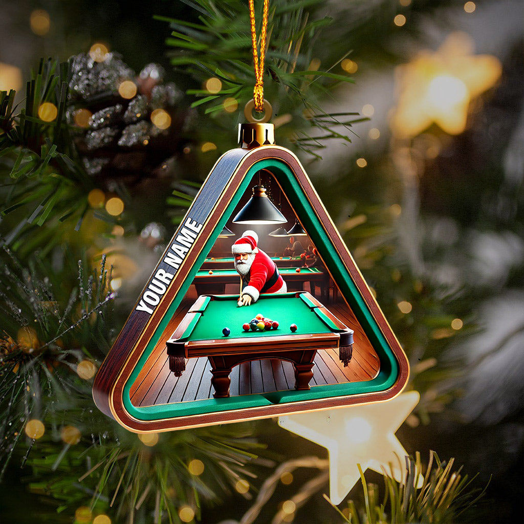 Blisscorners Billiard Santa Decor Christmas Ornament, Personalized Ornament2D Flat LM2211