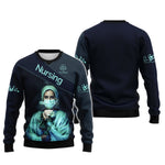 Blisscorners Personalized Nurse Shirt - Elegant Floral Elegance Meets Professional Pride