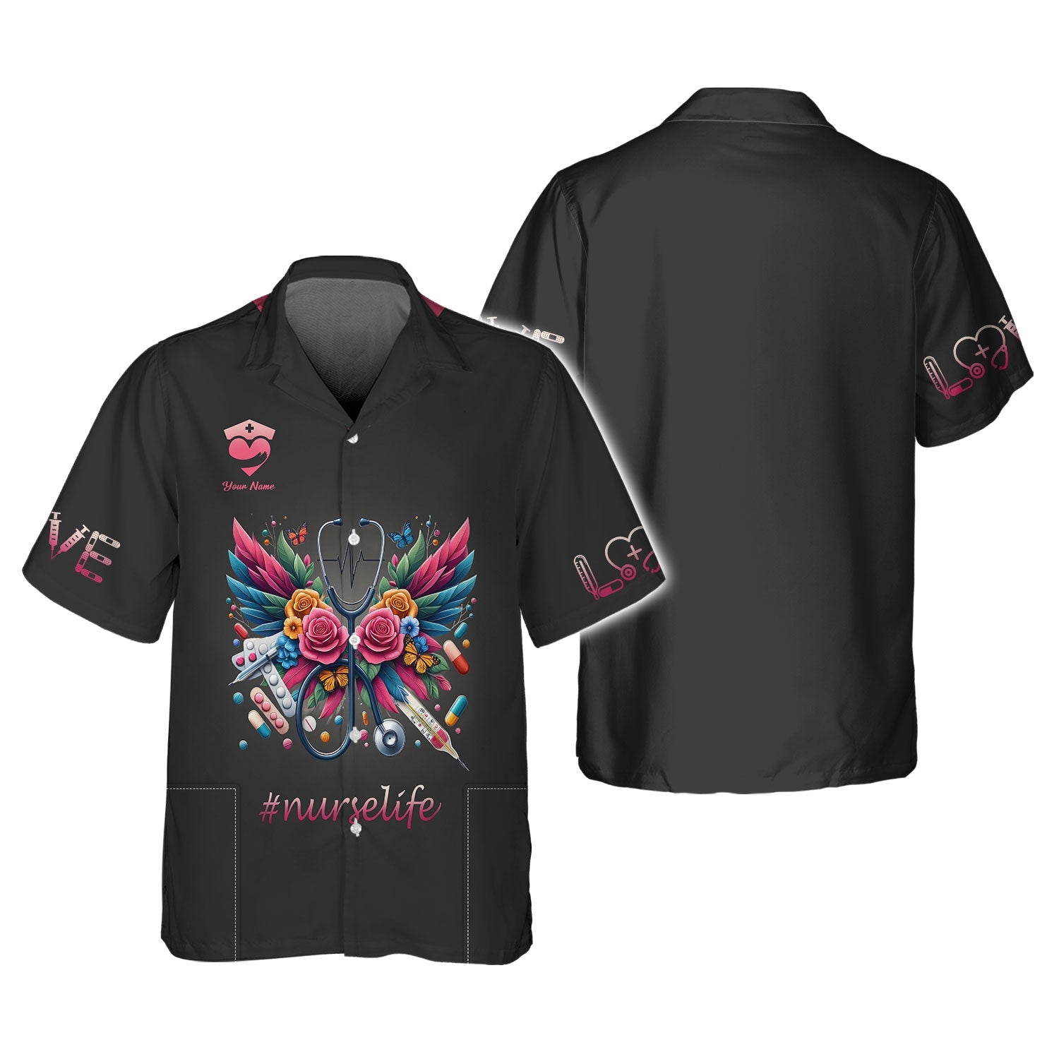 Blisscorners Personalized Nurse Shirt - Vibrant Care and Compassion