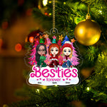 Blisscorners Christmas Besties Forever, Custom Appearances And Names - Personalized Acrylic Ornament2D Flat LM2111