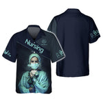 Blisscorners Personalized Nurse Shirt - Elegant Floral Elegance Meets Professional Pride