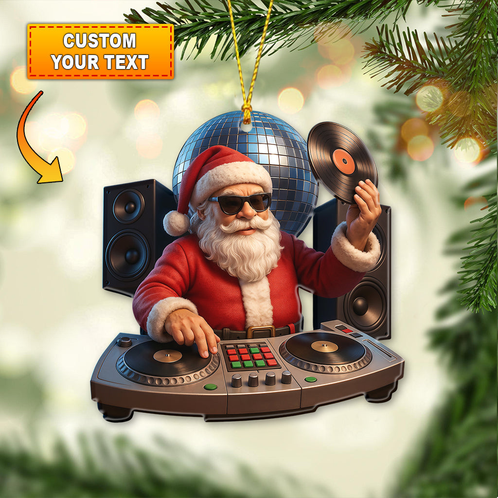 Blisscorners DJ Santa, Home Decor, Christmas Ornament, Personalized Ornament2D Flat LM2111