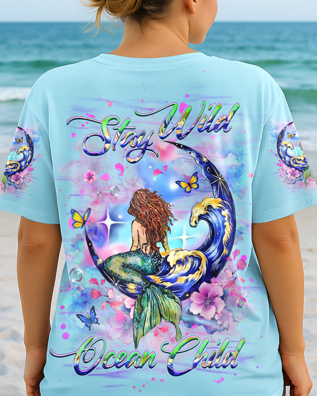 BLISSCORNERS STAY WILD OCEAN CHILD MERMAID ALL OVER PRINT