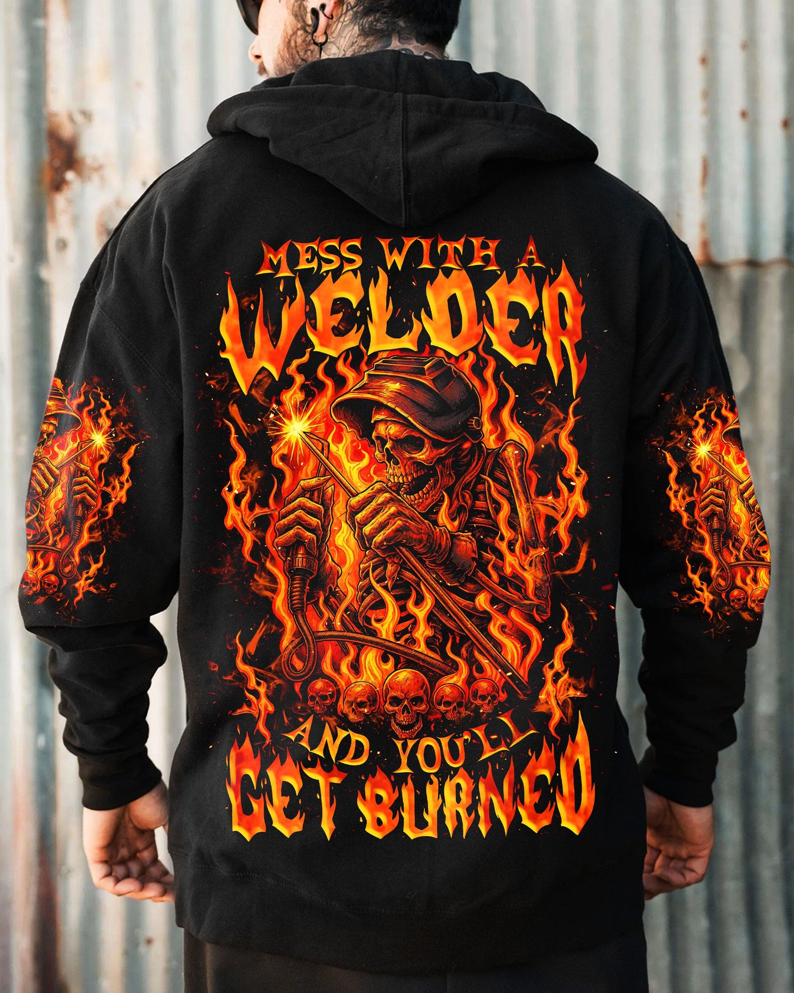 BLISSCORNERS ASSUMING I'M JUST A WELDER SKULL ALL OVER PRINT