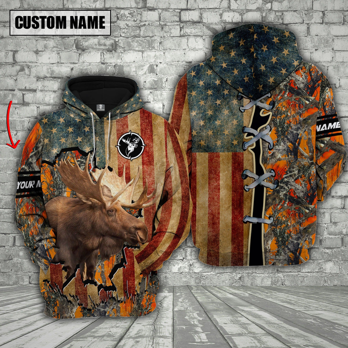 Blisscorners Custom Name Moose Hunting Shirt 3D All Over Printed Clothes