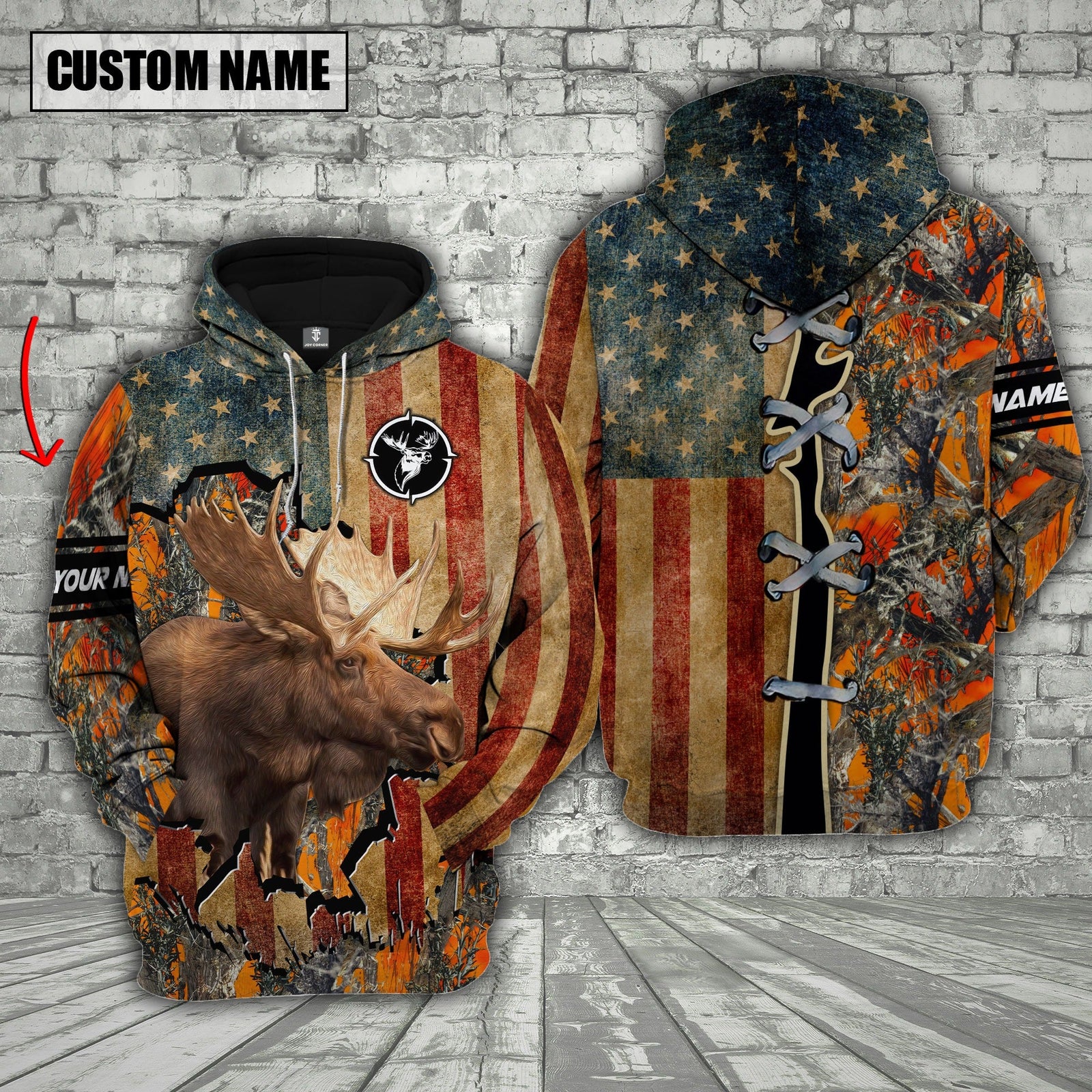 Blisscorners Custom Name Moose Hunting Shirt 3D All Over Printed Clothes