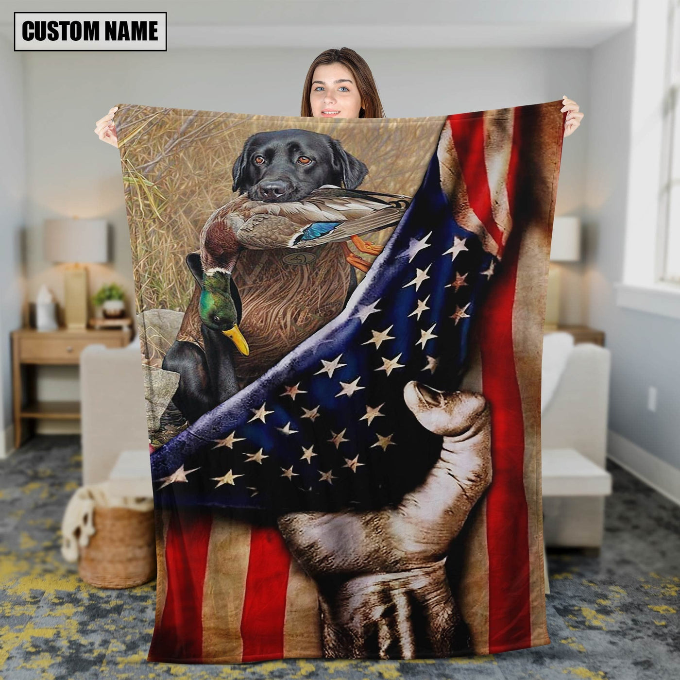 Blisscorners Personalized Duck Hunting Blanket