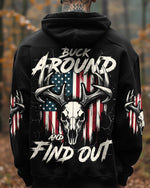 BLISSCORNERS BUCK AROUND AND FIND OUT DEER HUNTING ALL OVER PRINT