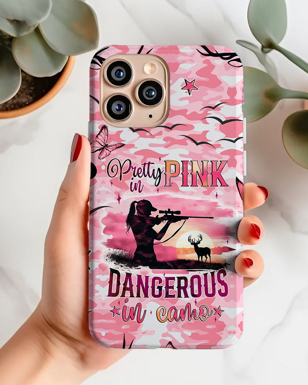 BLISSCORNERS PRETTY IN PINK HUNTING PHONE CASE