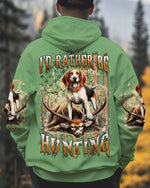 BLISSCORNERS I'D RATHER BE HUNTING DEER FOXHOUND DOG ALL OVER PRINT