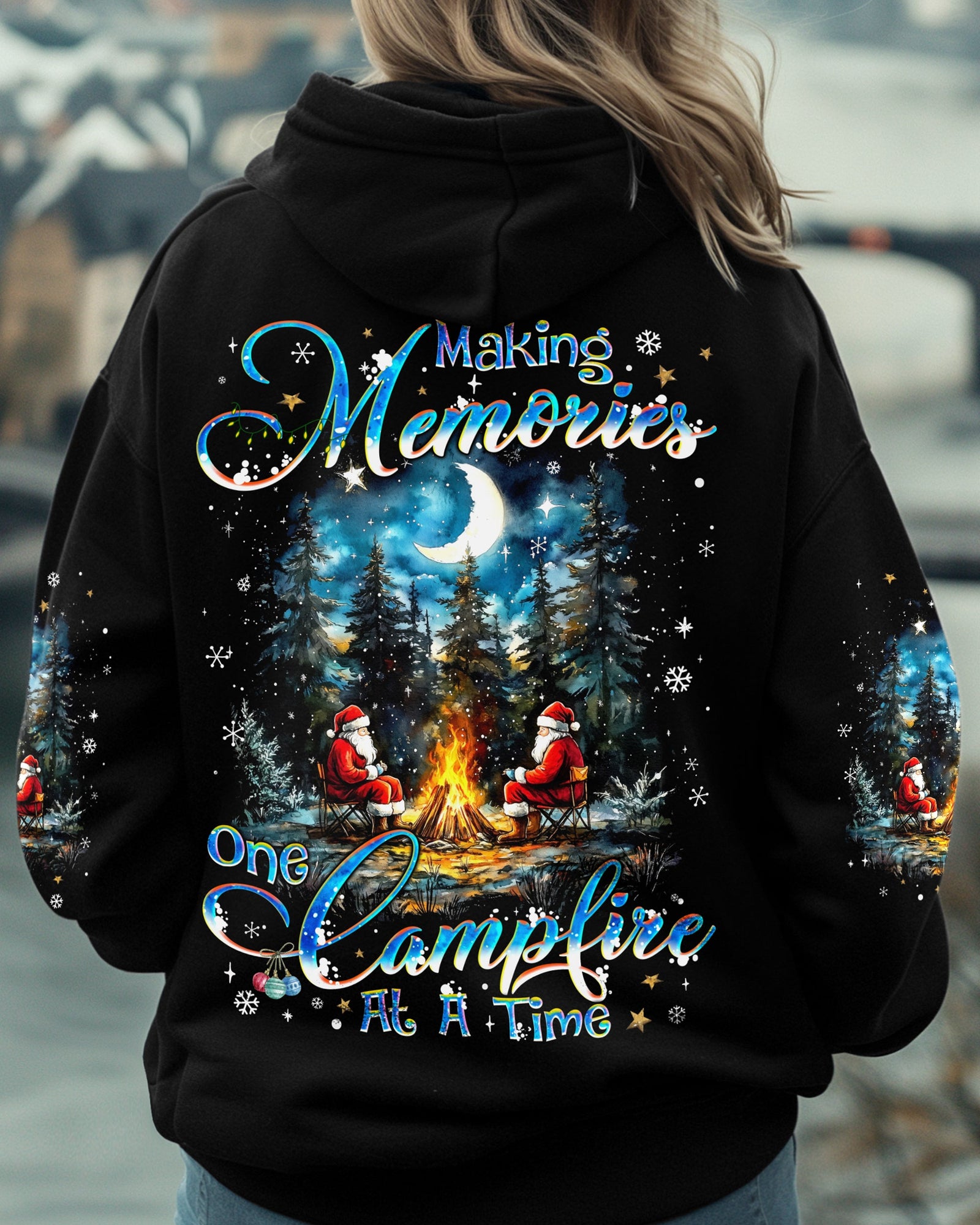 BLISSCORNERS MAKING MEMORIES ONE CAMPFIRE AT A TIME CHRISTMAS ALL OVER PRINT