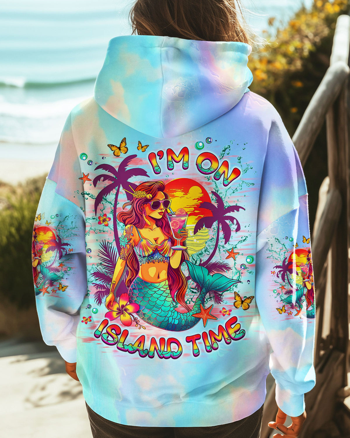BLISSCORNERS I'M ON ISLAND TIME MERMAID ALL OVER PRINT