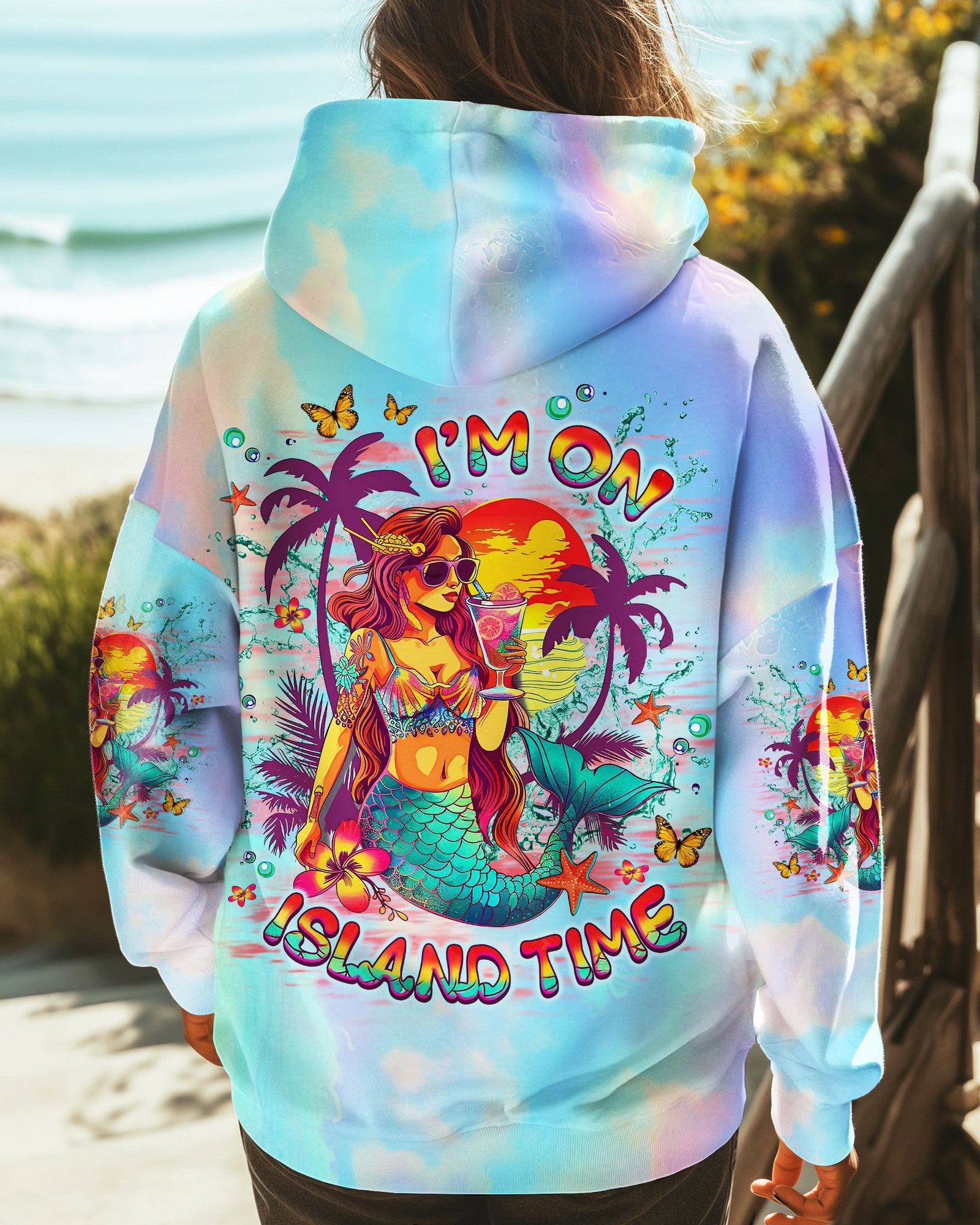 BLISSCORNERS I'M ON ISLAND TIME MERMAID ALL OVER PRINT