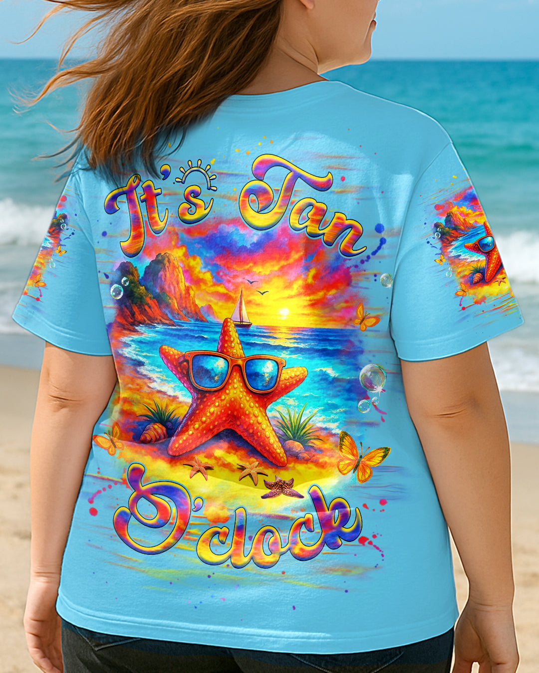 BLISSCORNERS IT'S TAN O'CLOCK ALL OVER PRINT