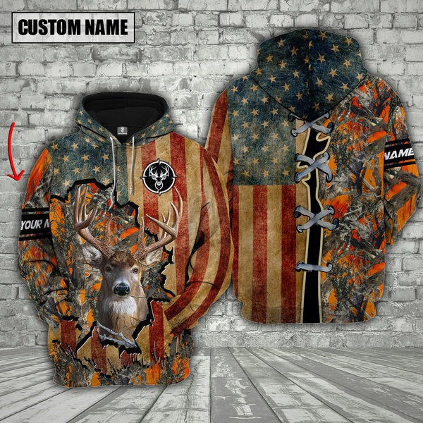 Blisscorners Custom Name Deer Hunting Shirt 3D All Over Printed Clothes