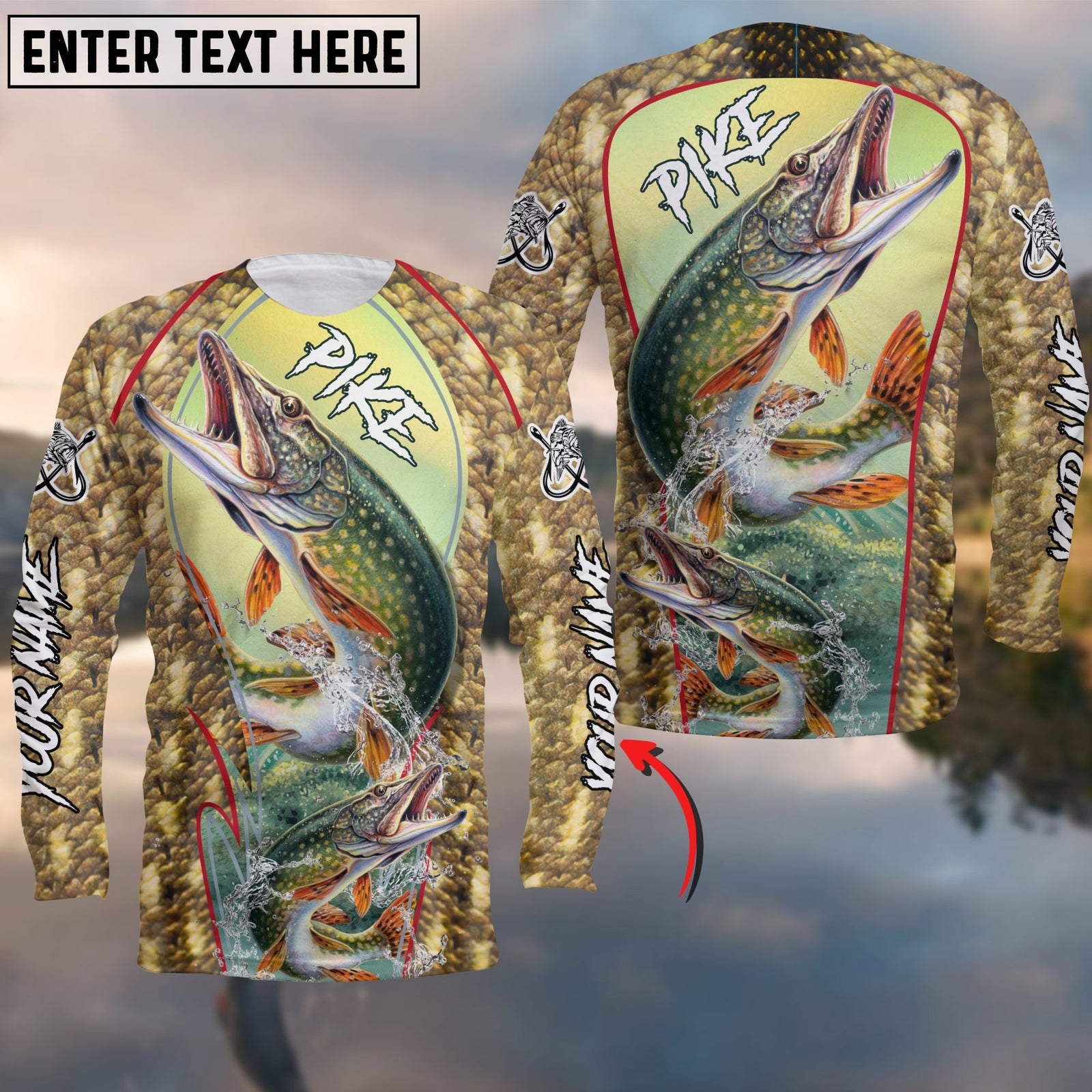 Blisscorners Fishing Northern Pike Customize Name 3D Shirts
