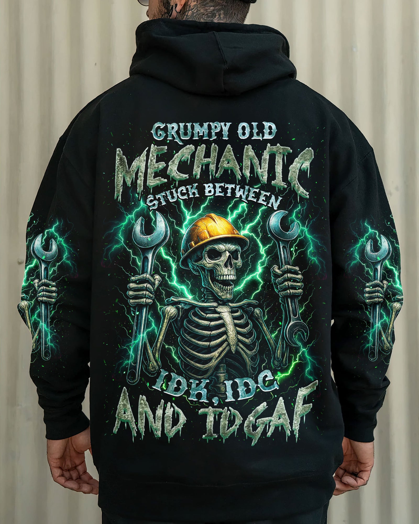BLISSCORNERS MOVE OVER BOYS  MECHANIC SKULL ALL OVER PRINT