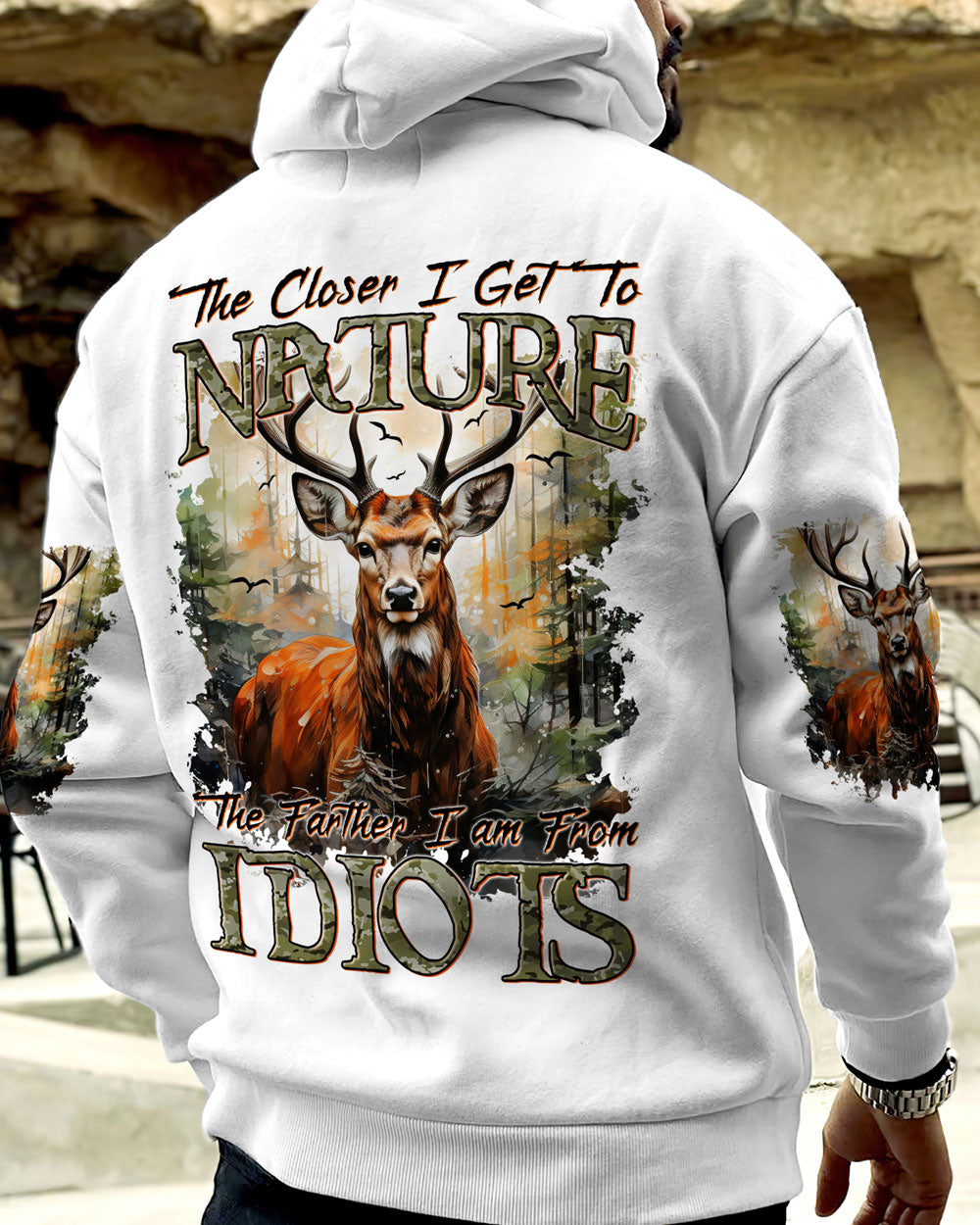 BLISSCORNERS THE CLOSER I GET TO NATURE DEER ALL OVER PRINT