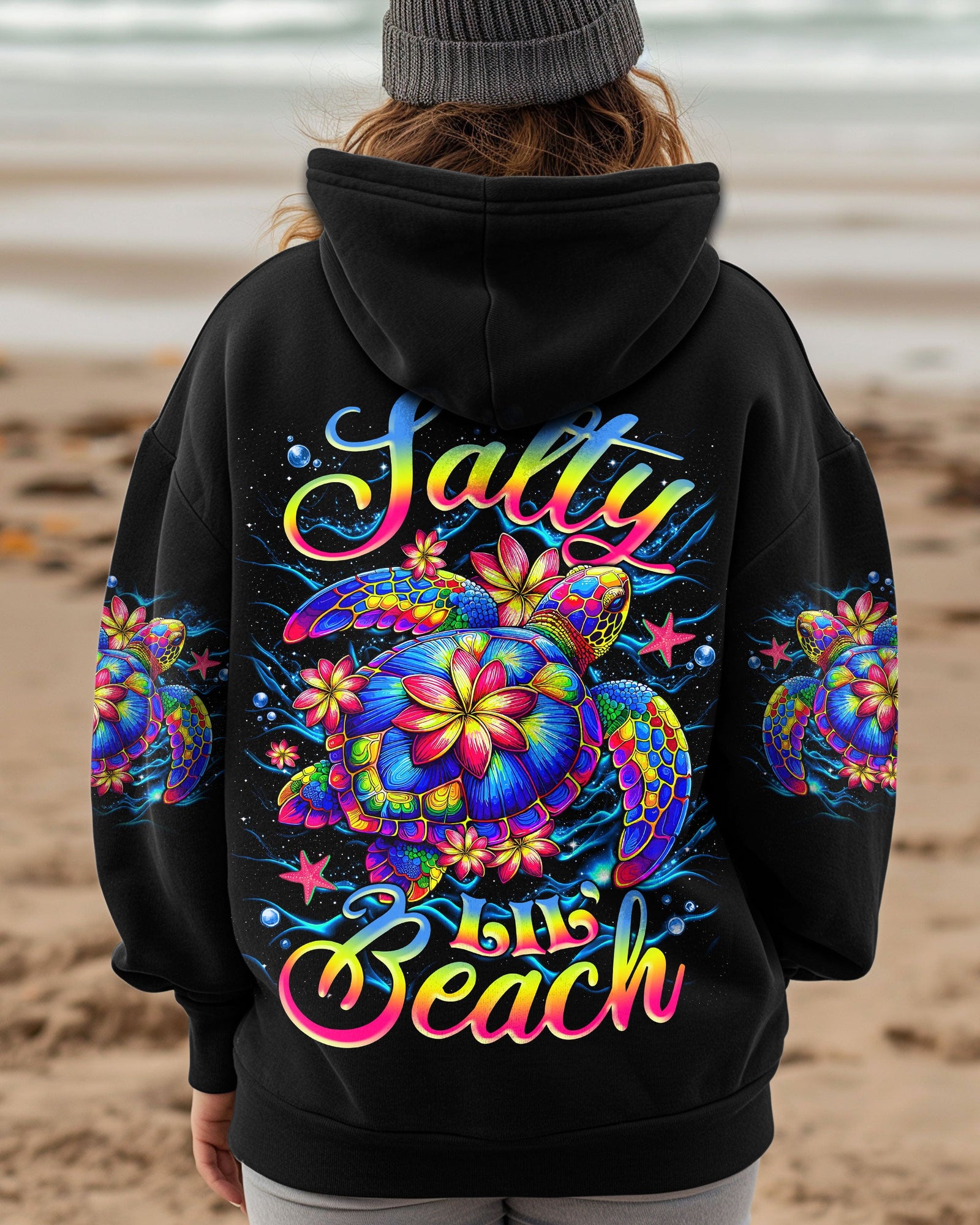 BLISSCORNERS SALTY LIL' BEACH TURTLE ALL OVER PRINT