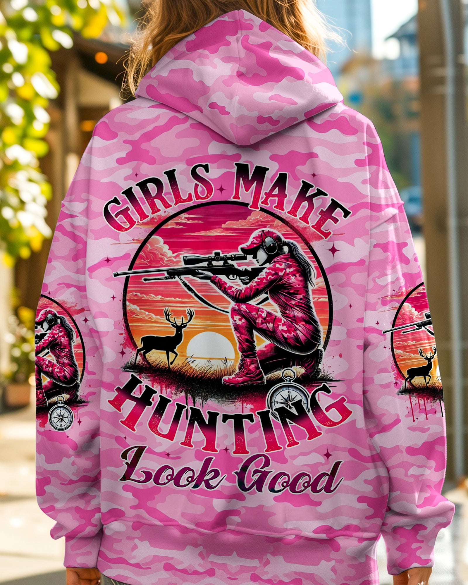 BLISSCORNERS (HOT DEAL) GIRLS MAKE HUNTING LOOK GOOD ALL OVER PRINT