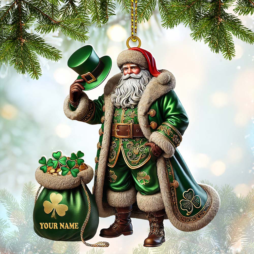 Blisscorners Custom Name Ireland Ornament, Ireland Lover Christmas Gift2D Flat LM2211