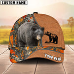 Blisscorners Bear Hunting Leather Pattern Personalized 3D Cap