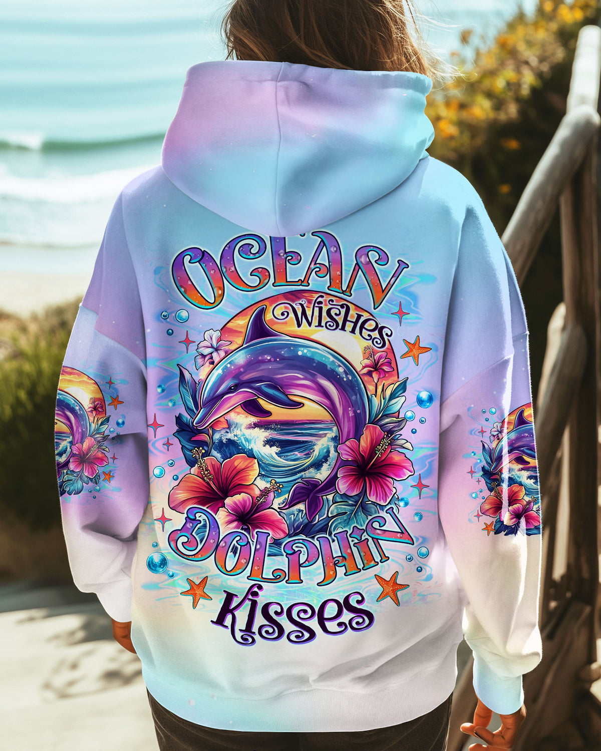 BLISSCORNERS OCEAN WISHES DOLPHIN KISSES ALL OVER PRINT