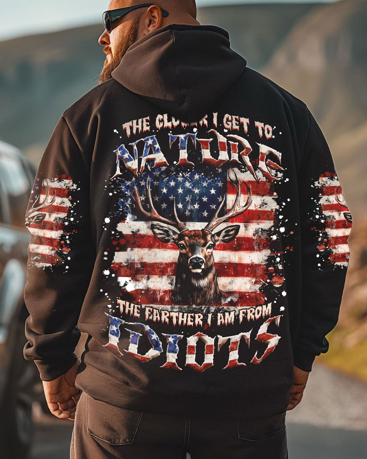 BLISSCORNERS THE CLOSER I GET TO NATURE DEER ALL OVER PRINT