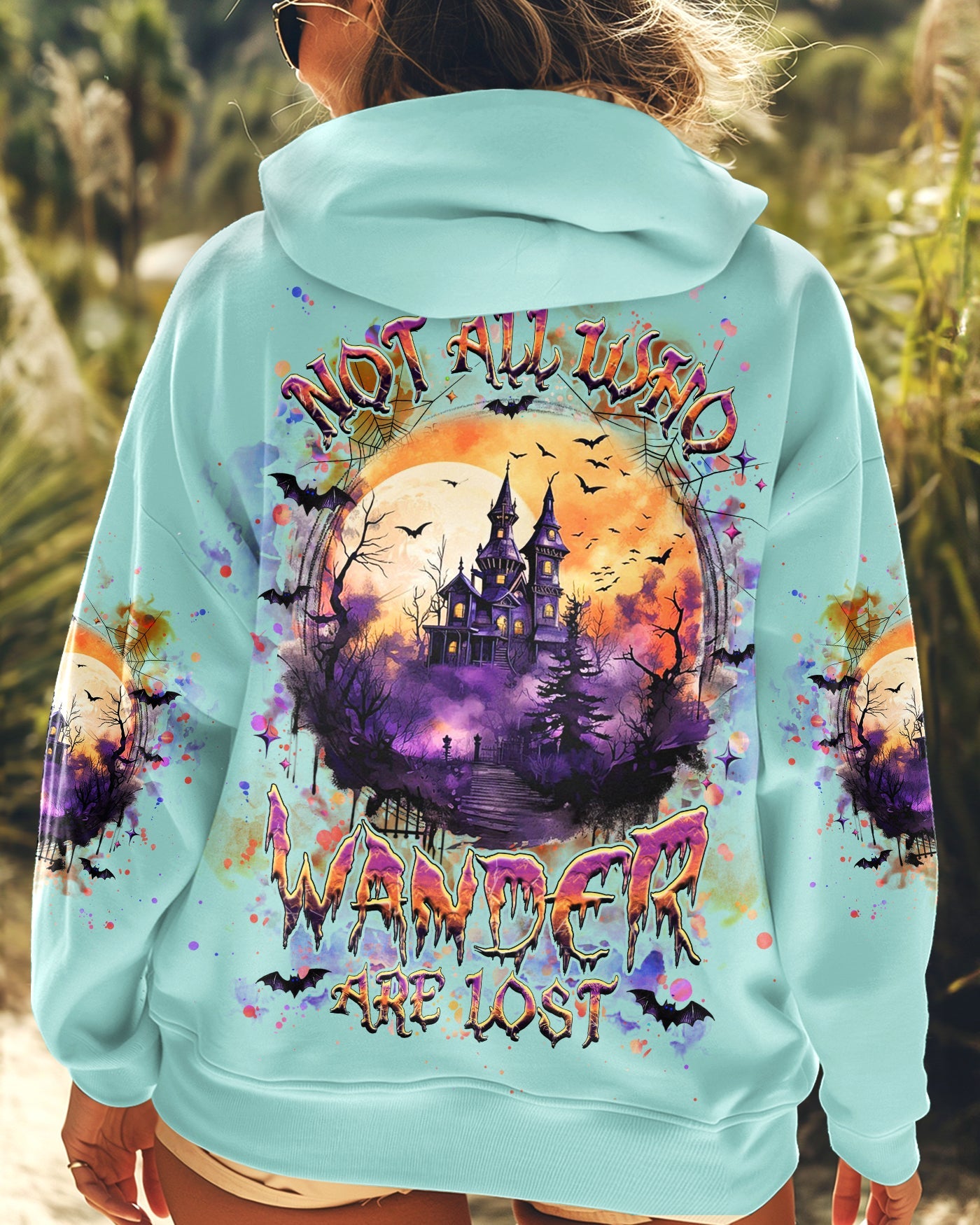 BLISSCORNERS NOT ALL WHO WANDER ARE LOST HALLOWEEN ALL OVER PRINT