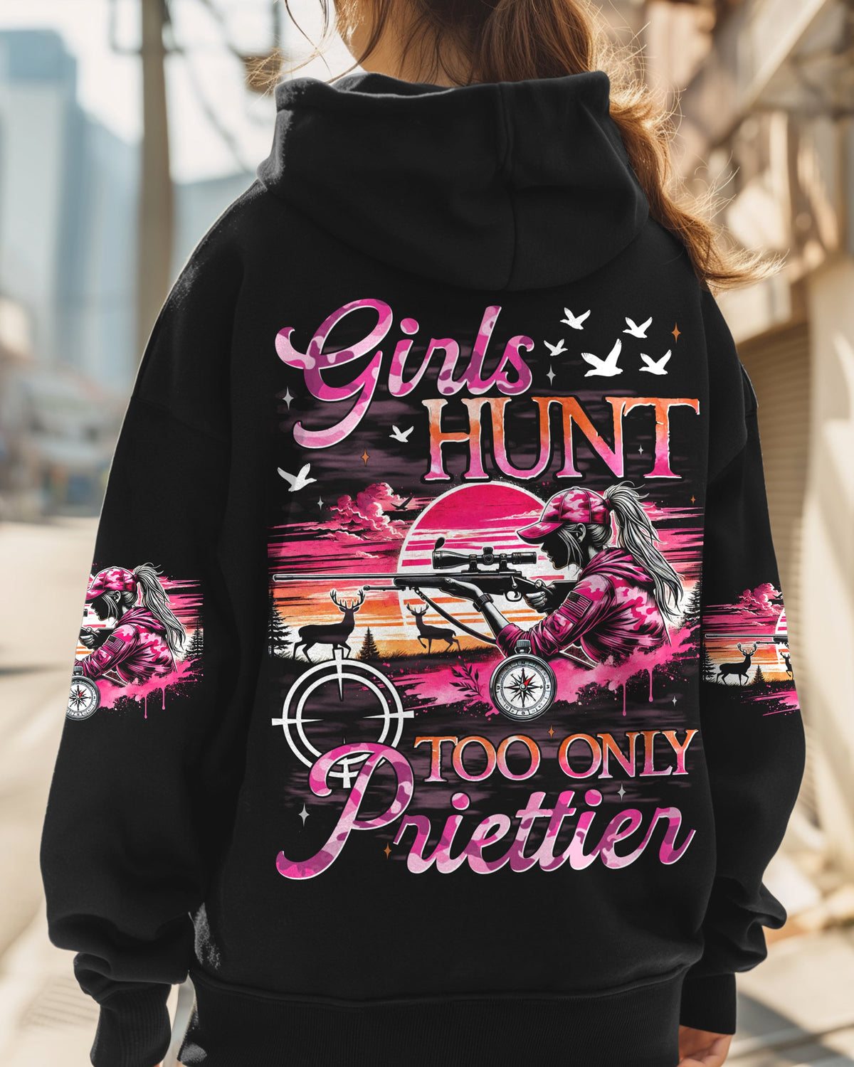 BLISSCORNERS GIRLS HUNT TOO ONLY PRETTIER ALL OVER PRINT