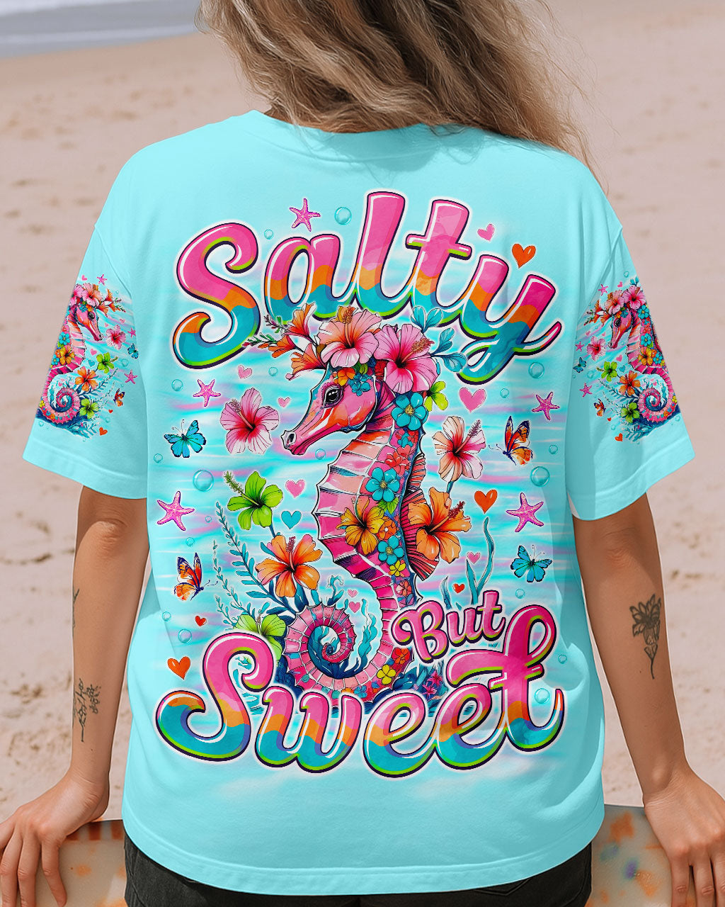 BLISSCORNERS SALTY BUT SWEET SEAHORSE ALL OVER PRINT