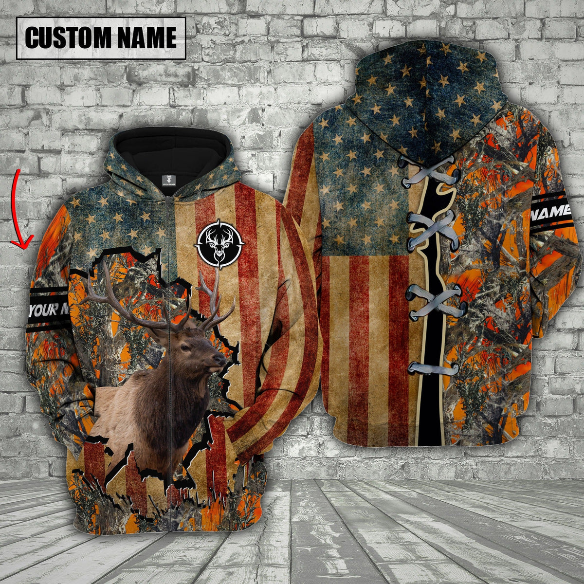 Blisscorners Custom Name Elk Hunting Shirt 3D All Over Printed Clothes
