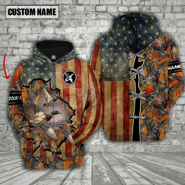 Blisscorners Custom Name Duck Hunting Shirt 3D All Over Printed Clothes