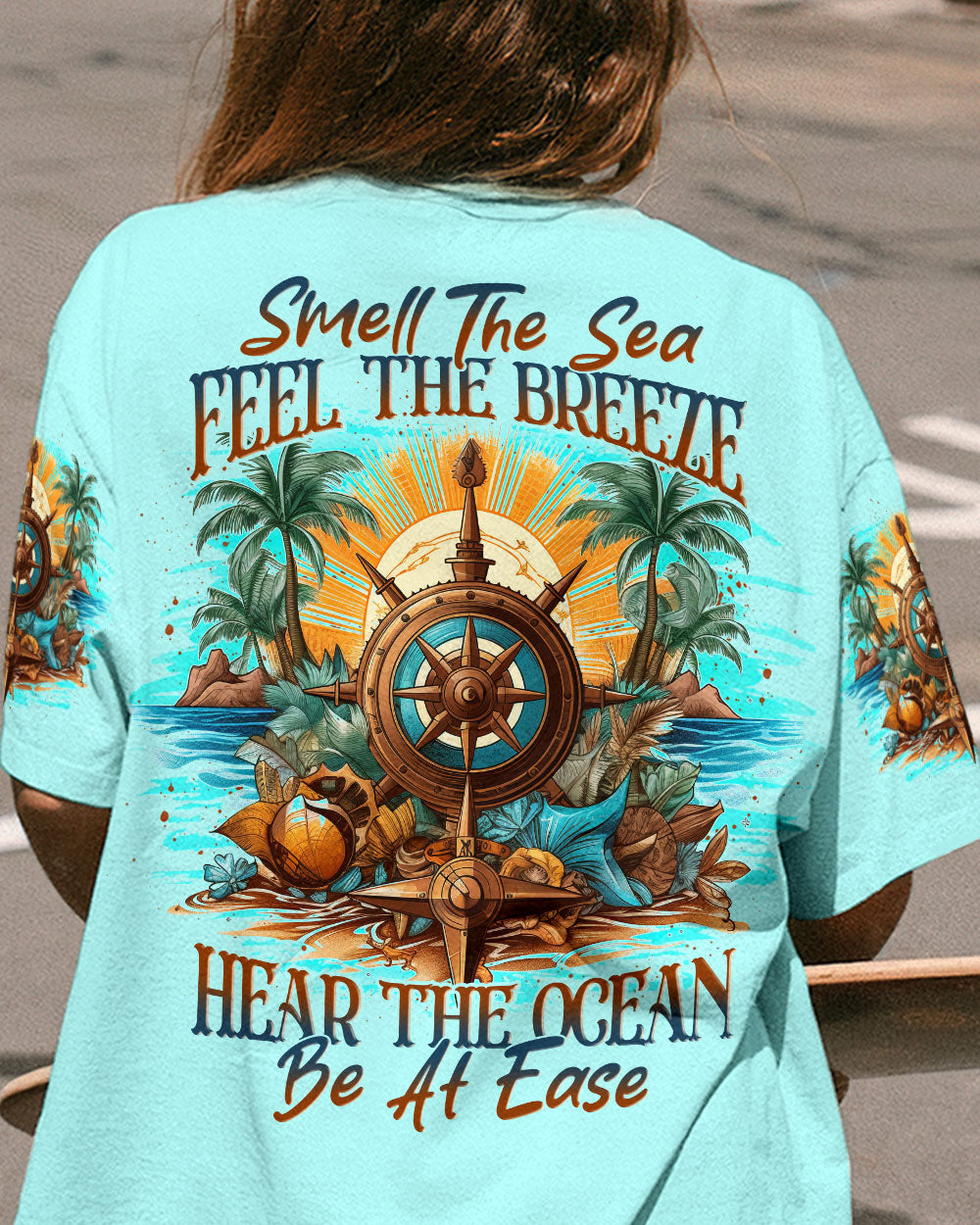 BLISSCORNERS SMELL THE SEA FEEL THE BREEZE ALL OVER PRINT
