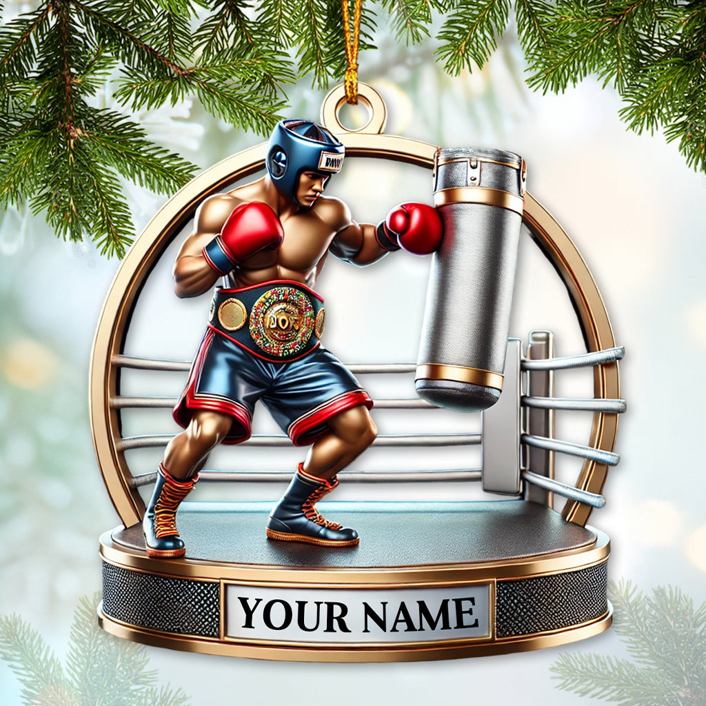 Blisscorners Custom Ornament, Boxing Ring Ornament, Christmas Decor2D Flat LM2211