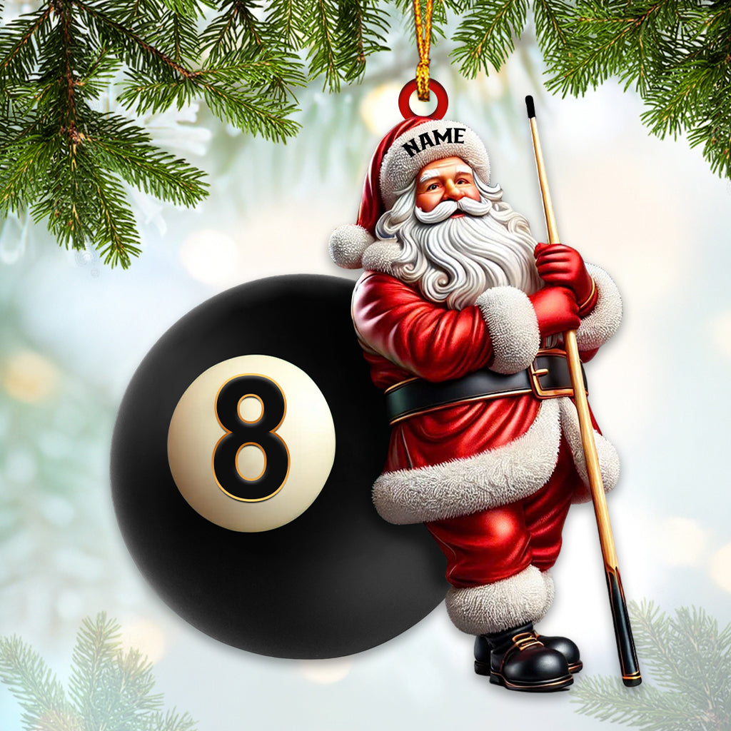 Blisscorners Custom Name Billiard Ornament, Billiard Lover Christmas 2D Flat LM2211
