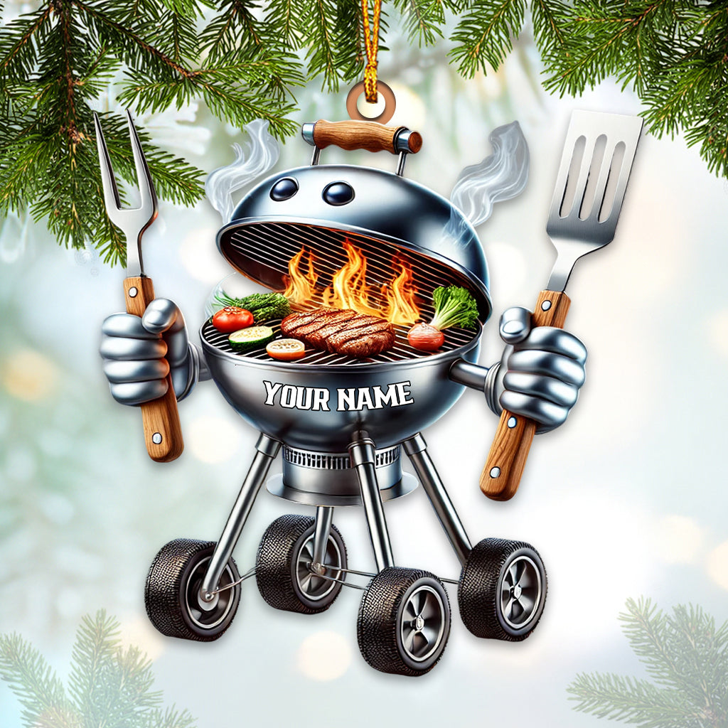 Blisscorners BBQ Grill Christmas Ornament, Personalized Ornament2D Flat LM2211