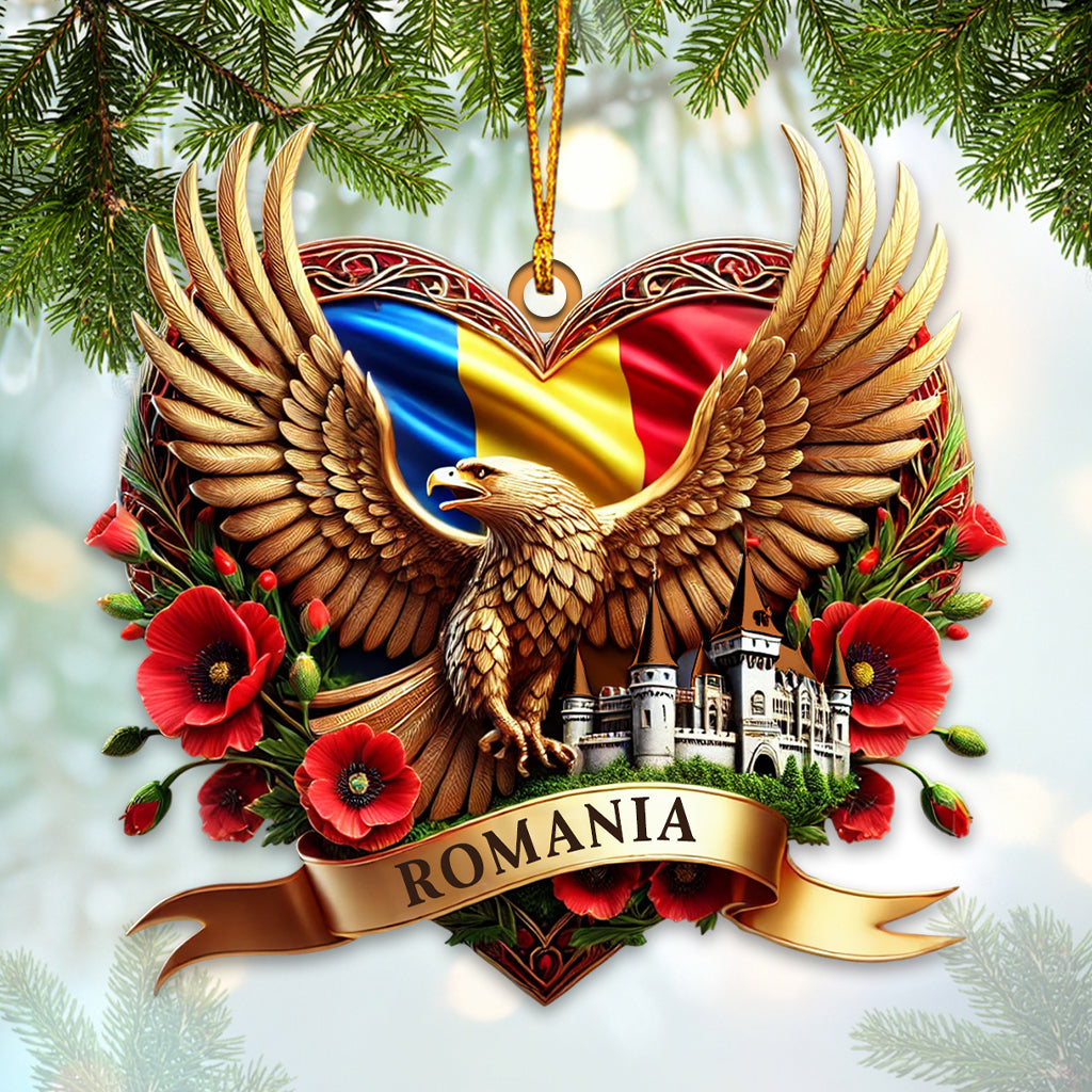 Blisscorners Romania Icon Ornament, Personalized Ornament2D Flat LM2211