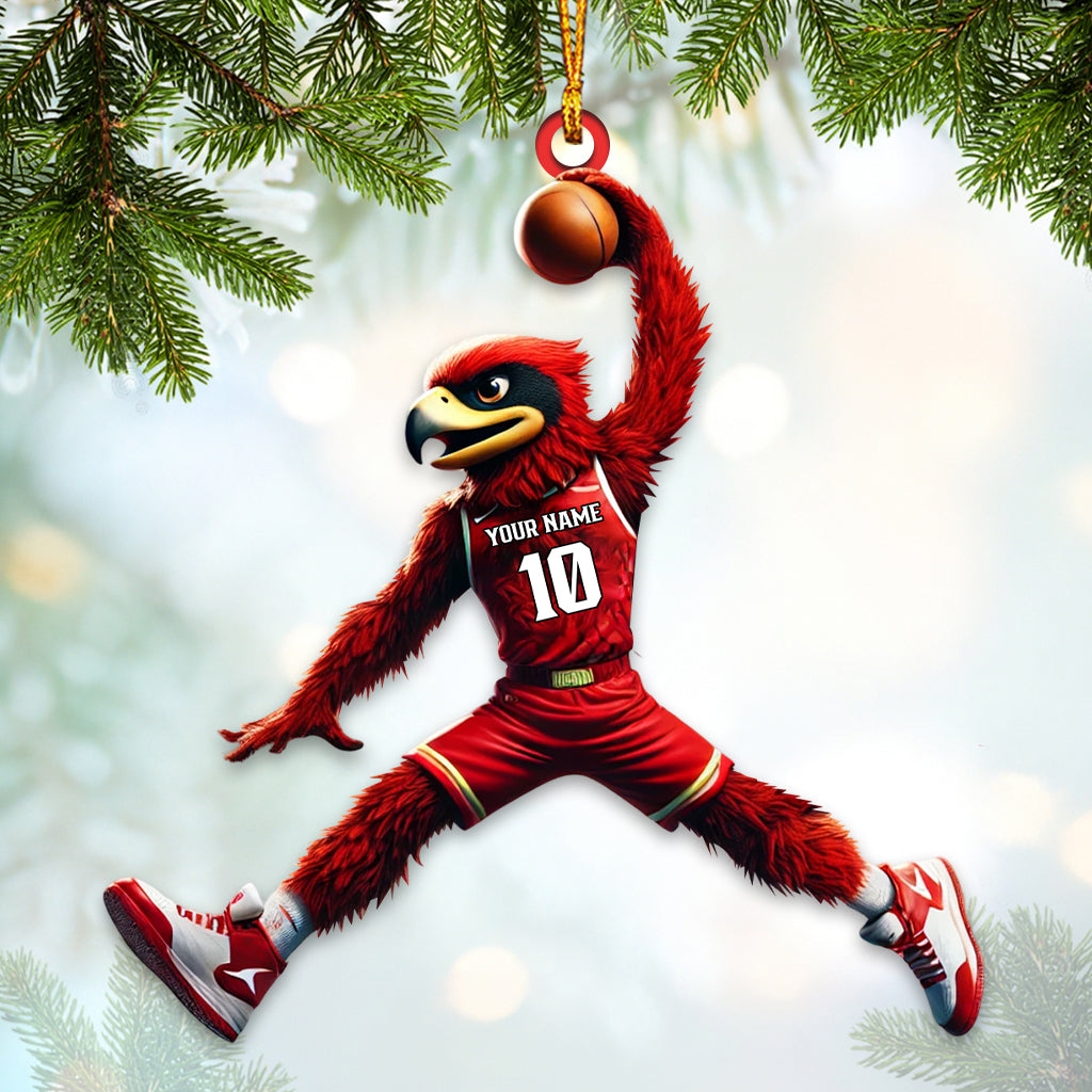 Blisscorners Custom Name Basketball Ornament, Basketball Christmas Gift2D Flat LM2211
