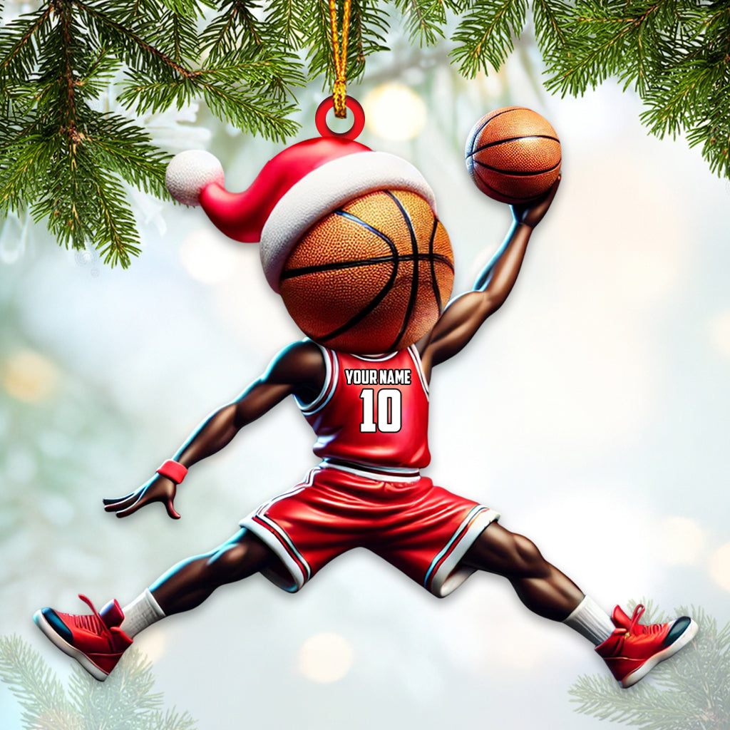 Blisscorners Custom Name Basketball Ornament, Basketball Lover Christmas Gift22D Flat LM2111