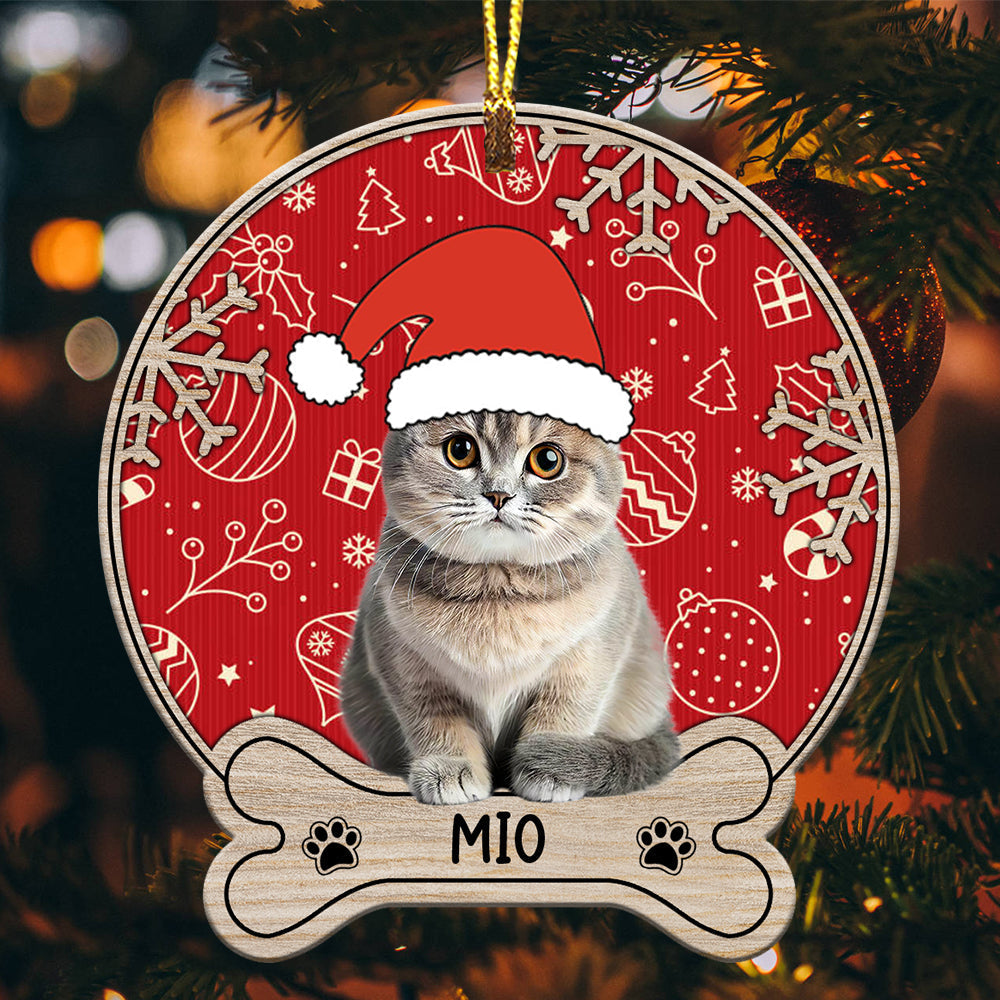 Blisscorners Cute Pet Photo  - Custom Photo And Name, Personalized Acrylic Ornament - Gift For Pet Lover2D Flat LM2111