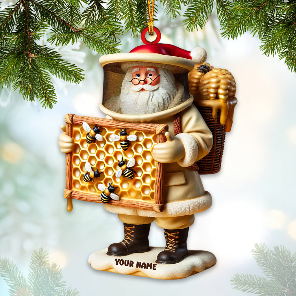 Blisscorners Santa Beekeeper Christmas Ornament, Personalized Ornament2D Flat LM2211