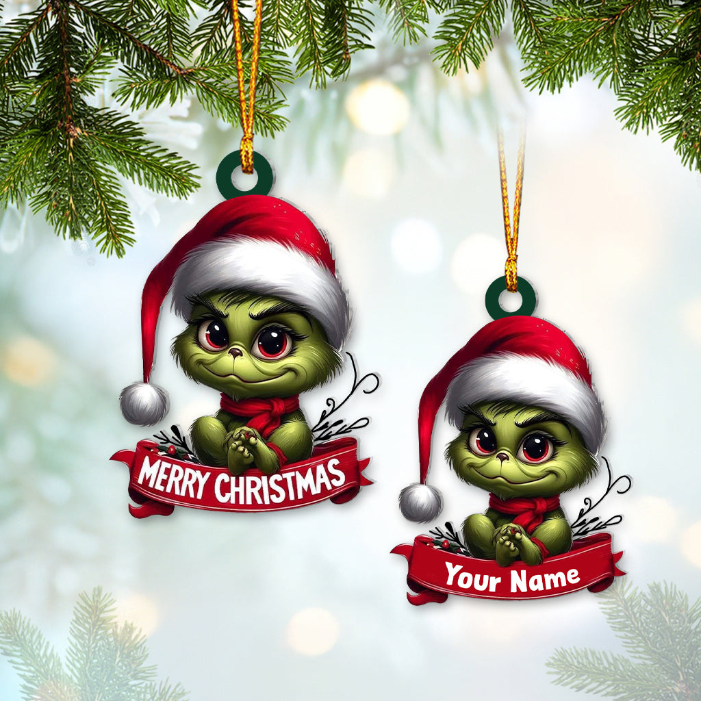 Blisscorners Custom Name Ornament, Merry Christmas Dwarf2D Flat LM2111